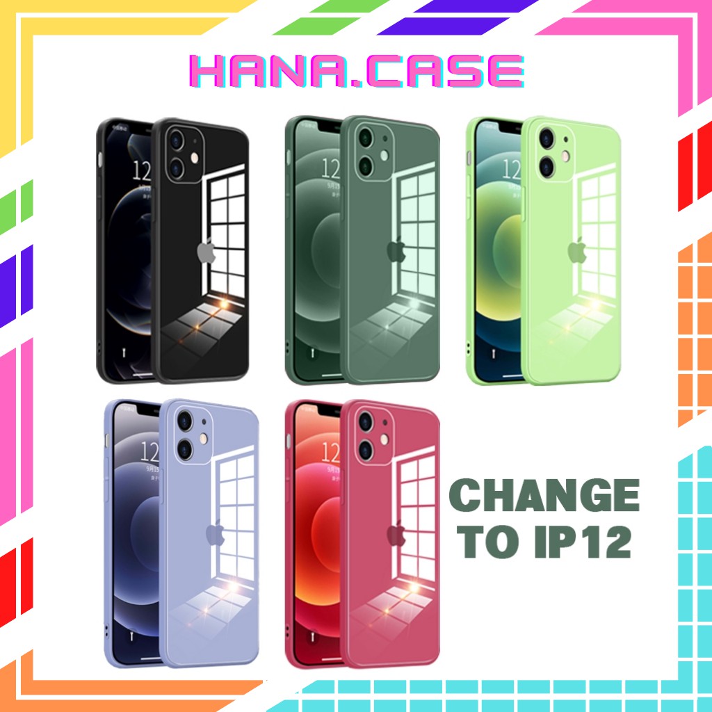 Ốp lưng iphone mặt kính cường lực 2 5/5s/6/6plus/6s/6splus/7/7plus/8/8plus/x/xr/xs/11/12/pro/max/plus/promax -Awifi Case