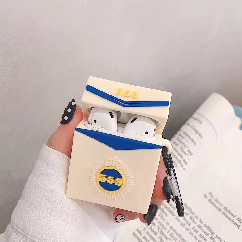 cute 3d style box suqare casing airpods 1 airpod2 case cover