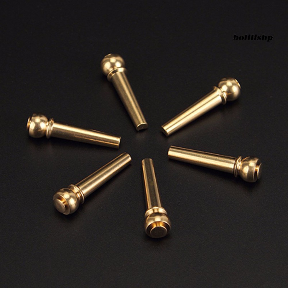 Set 6 Chốt Dây Đàn Guitar Bằng Đồng Thau Nguyên Chất Thay Thế Tiện Dụng