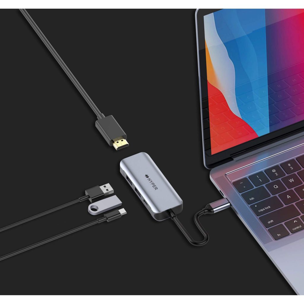 CỔNG CHUYỂN HYPERDRIVE HDMI 4K60HZ 4-IN-1 USB-C HUB (HD41) - HÀNG CHÍNH HÃNG