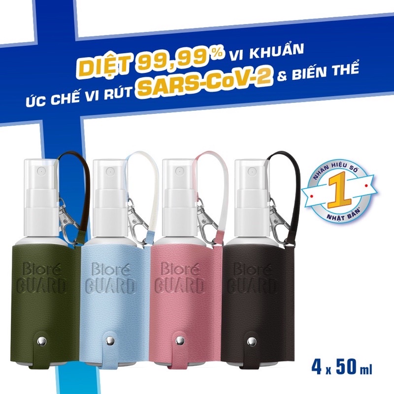 Xịt Diệt Khuẩn Bioré Guard 50ml/chai Tặng Túi Treo Mini Phiên Bản Giới Hạn