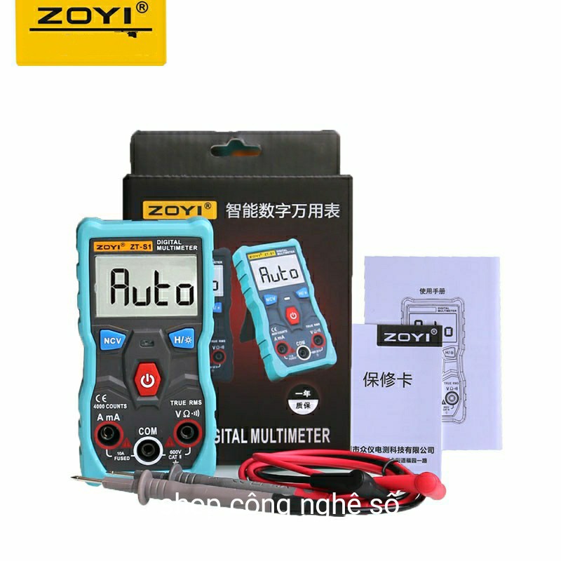 Đồng hồ vạn năng đo điện thang đo tự động tự nhận biết đối tượng cần đo và thang đo ZOYI ZT-S1