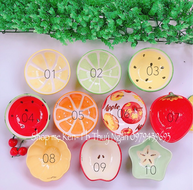 Bát sứ hoa quả cho bé ăn dặm