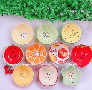 Bát sứ hoa quả cho bé ăn dặm