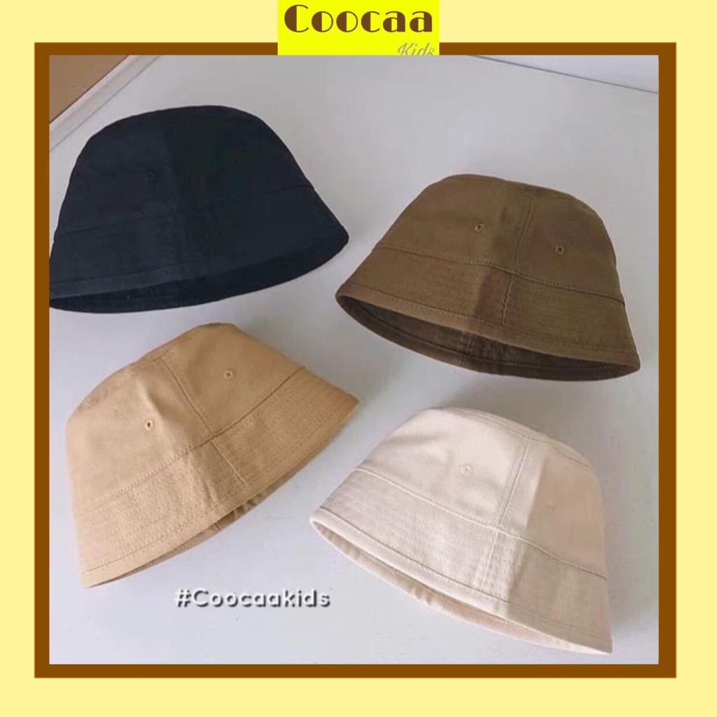 (Hình thật) Mũ bucket cụp vành Hàn Quốc cho bé gái bé trai size 48-52cm