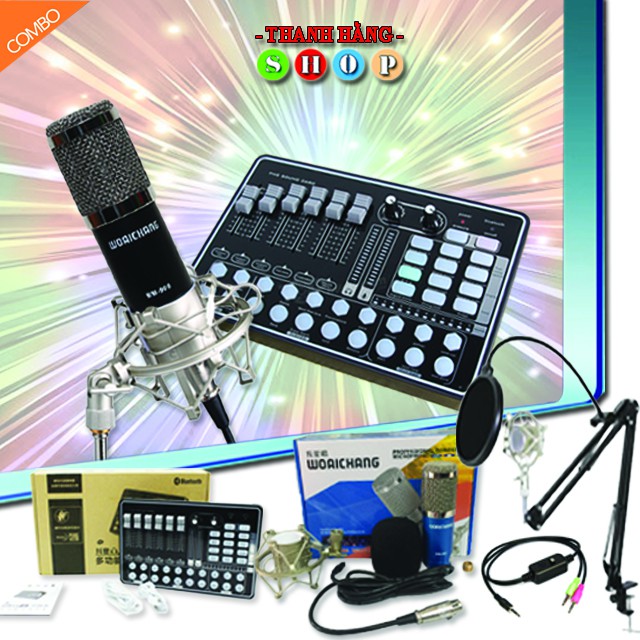 [Mua Ngay]Trọn Bộ Combo Míc Thu Âm hát karaoke online BM900 Sound card thu âm K9 hay H9 bluetooth – micthuamthanhhang