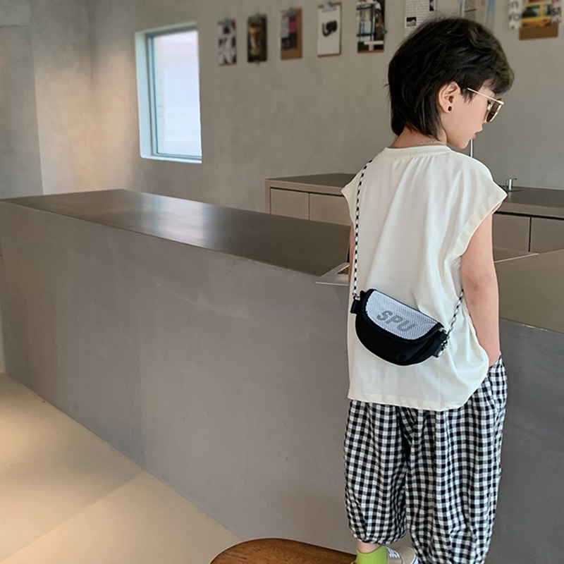 Túi Đeo Chéo Ngực Thiết Kế Phong Cách Hàn Quốc Cá Tính Dành Cho Bé