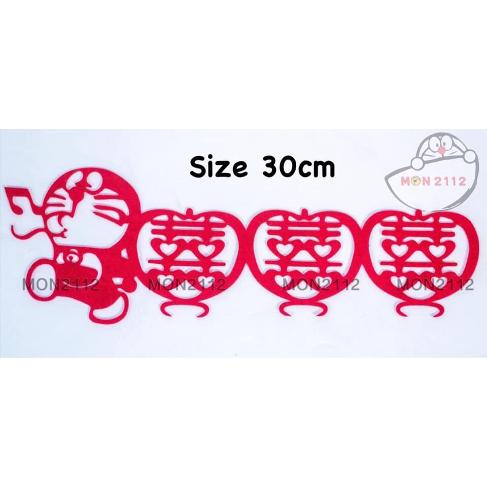 Hình trang trí đám cưới Doaemon Doremon vải dạ