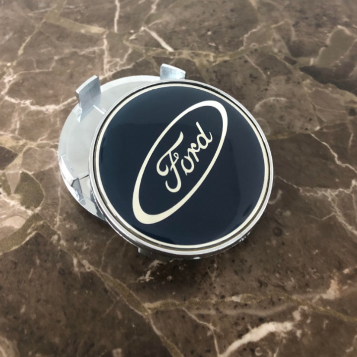 Logo chụp mâm, ốp la zăng bánh xe ô tô Ford đường kính 68mm, chất liệu nhựa ABS cao cấp