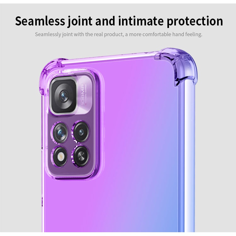 Ốp lưng Redmi Note 11 Pro China / Note 11 Pro Plus 5G dùng chung dẻo đa sắc lồi 4 góc chống sốc thời trang cao cấp