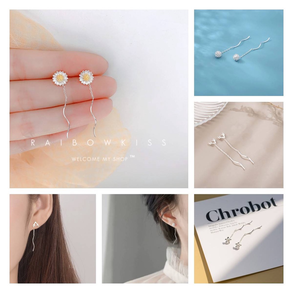 Ear line women's new fashion in 2021, simple and small, ear hole ear chain and indifference Ear Stud Earrings