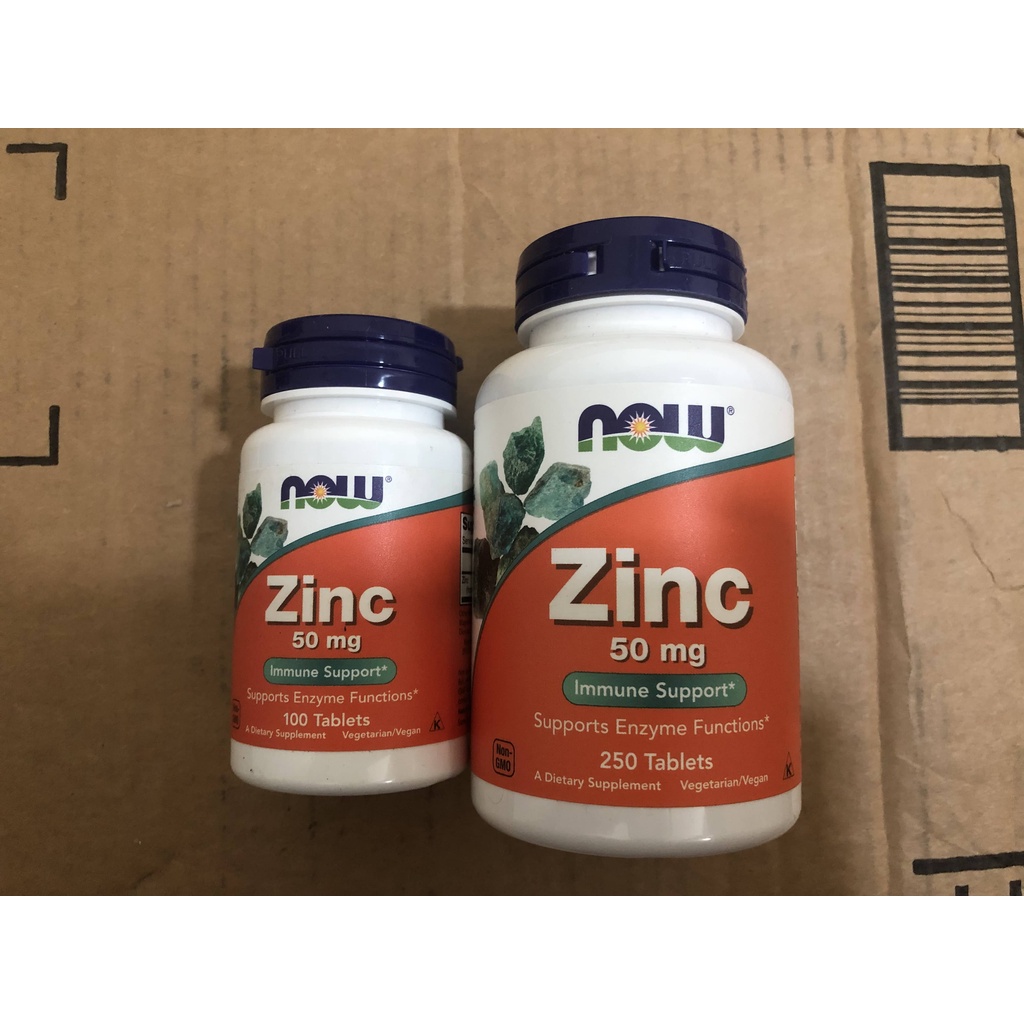 [EXP 2026] Viên Uống Bổ Sung Kẽm Now Zinc 50mg - Hỗ Trợ Miễn Dịch