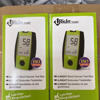 Test thử đường huyết uright hộp 25 test