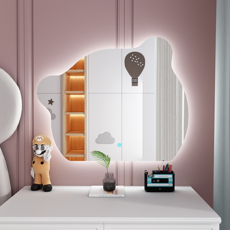 (HỎA TỐC 1-2H + TẶNG QUÀ) Gương Gấu decor phòng tắm, bàn trang điểm VUADECOR led cảm ứng, led triệu màu nhiều kích thước