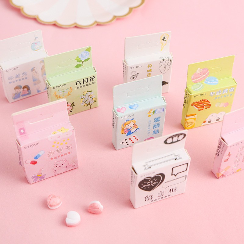 Hộp 46 sticker nhãn dán đáng yêu phong cách nhật bản Box Sticker ST184