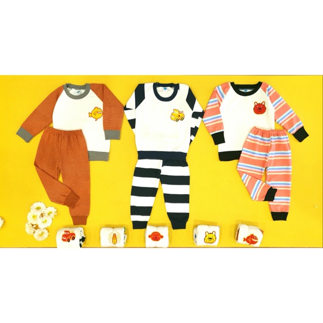 100k/3 bộ thu đông cotton bé trai/gái