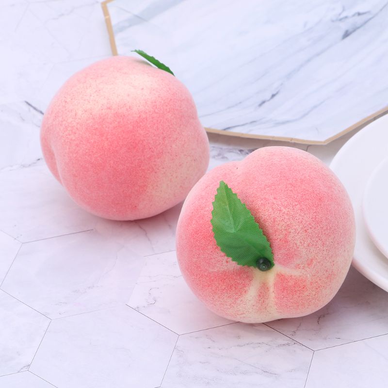 Trái đào giả bằng nhựa dùng trang trí nhà cửa