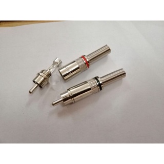 1 cặp Jack RCA hoa sen-AV đực 2 màu đỏ-đen