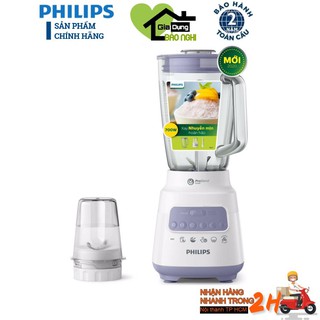 Máy xay sinh tố Philips HR2222 Cối thủy tinh 700W - Hàng chính hãng