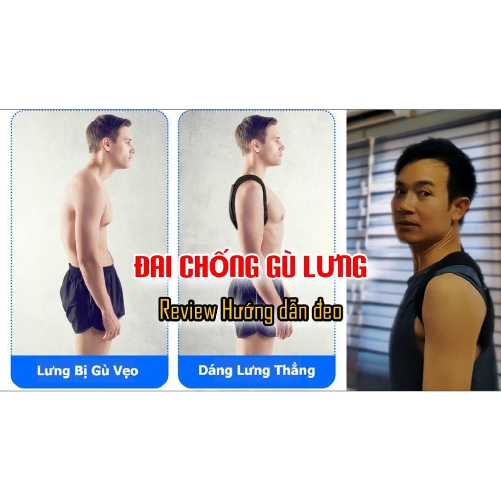 Đai chống gù lưng - vai - eo - chất liệu bền-thoáng - có nẹp cố định cột sống công nghệ nhật bản