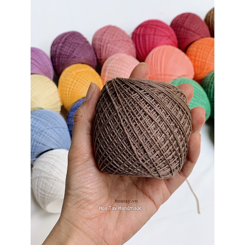 Sợi Lace Cotton - Cotton Việt Nam 0.8mm - Sợi Cotton đan móc áo, đầm- Bảng màu 01