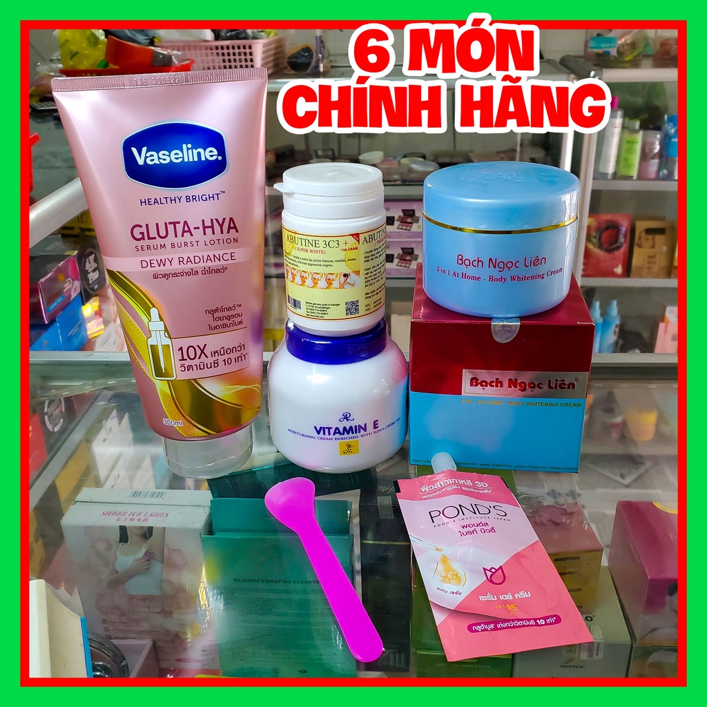 [6 món] Combo Bạch Ngọc Liên + Vaseline 10x trắng da toàn thân hàng chính hãng trắng nhanh sau 7 ngày | BigBuy360 - bigbuy360.vn