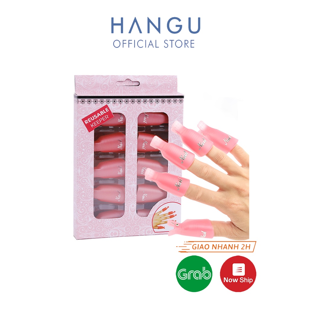 Kẹp ủ phá gel móng tay set 10 chiếc