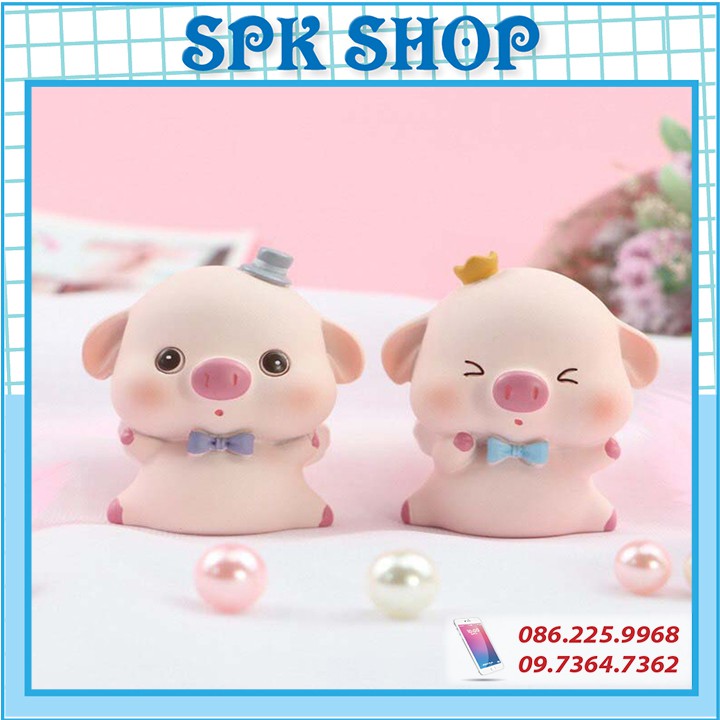 [FREESHIP❤️] Cặp heo ngồi - Trang trí bánh sinh nhât bánh kem - SPK Shop