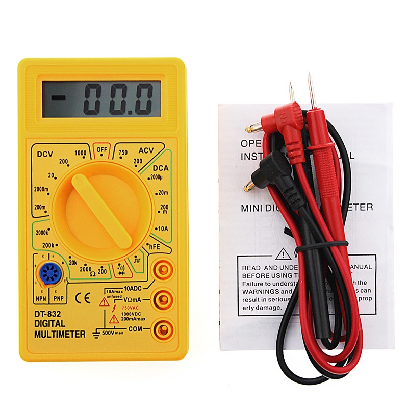 Vạn Năng Kế Kỹ Thuật Số zong DT832 Màn Hình LCD Đa Năng