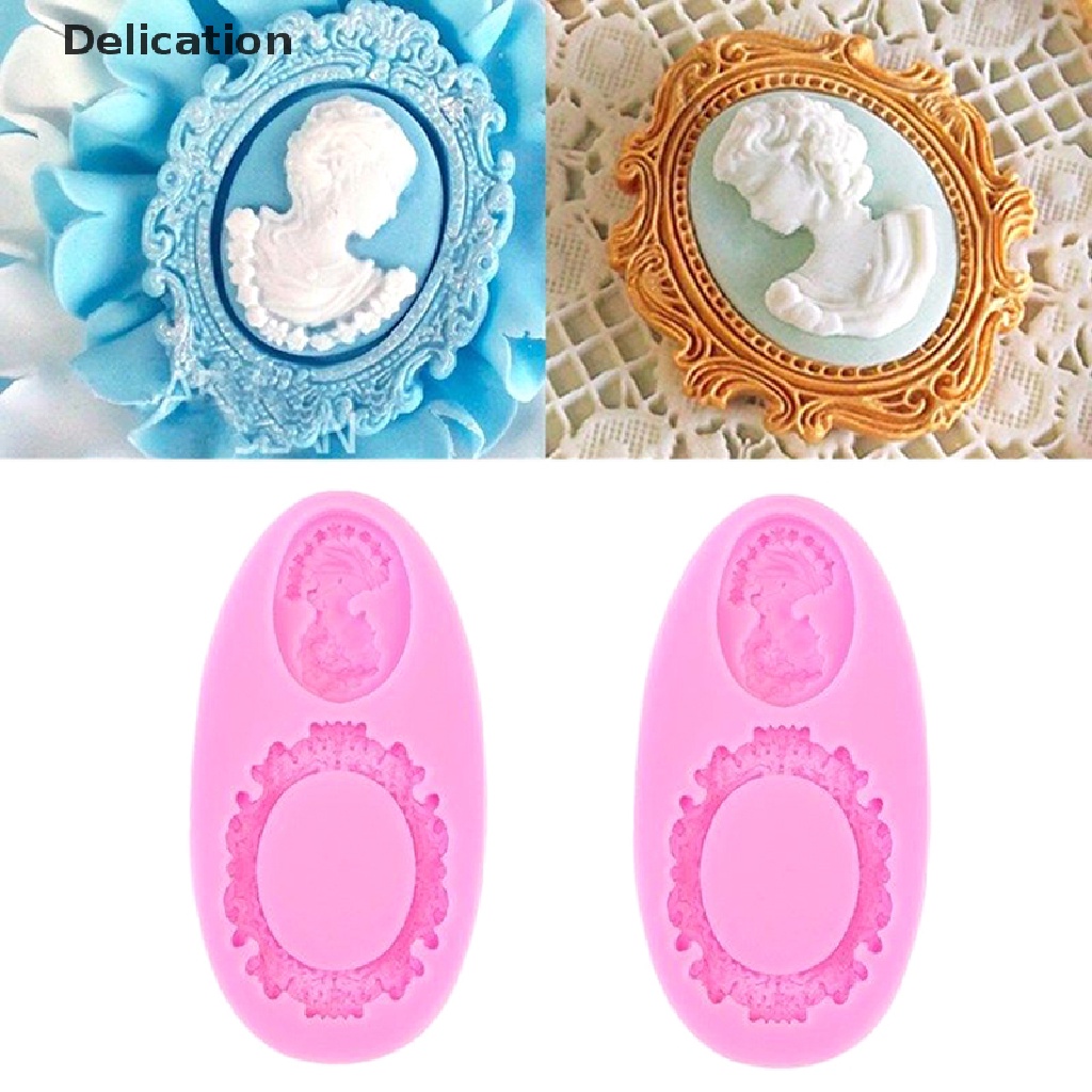 Khuôn silicone tạo hình khung gương 3D trang trí bánh