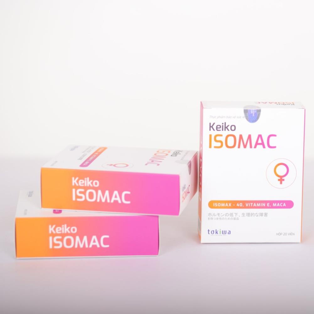 Viên uống nội tiết tố Keiko Isomac – Giúp tăng cường sinh lý nữ, giảm dấu hiệu tiền mãn kinh, giảm nám sạm da (20 viên)