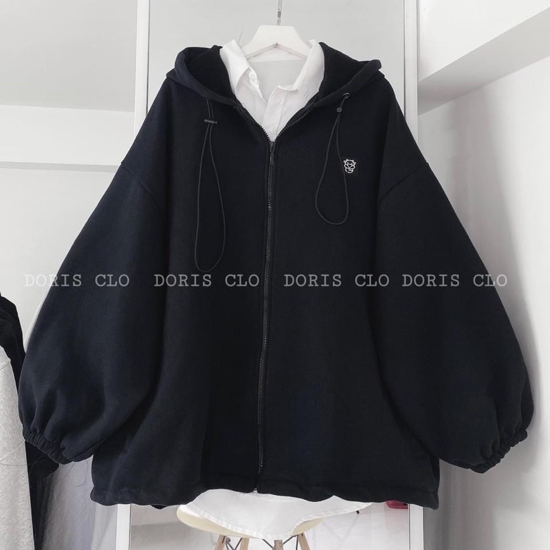 Áo Khoác Nữ Form Rộng Thêu Logo Bò Sữa 2 màu Vải Nhung Gân(kèm ảnh thật) | BigBuy360 - bigbuy360.vn