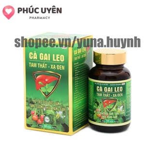 Viên uống CÀ GAI LEO TAM THẤT XẠ ĐEN hỗ trợ giải độc gan, thanh nhiệt, mát gan – Chai 50 viên