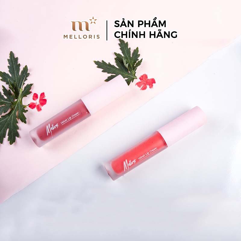 Son Kem Lỳ Melloris Velvet Lip Cream Bám Màu Không Gây Khô Môi PV1002