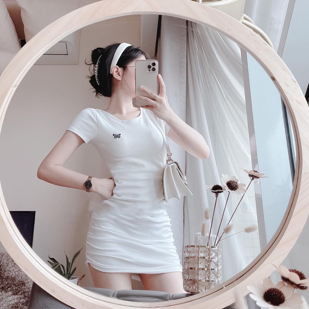 Váy body rúm hông , đầm body rúm mặc cực tôn dáng AD62 | BigBuy360 - bigbuy360.vn