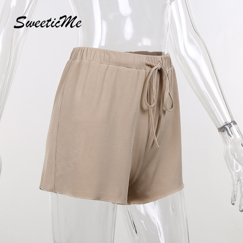 Quần Short Dây RúT MàU Trơn Cho Nữ