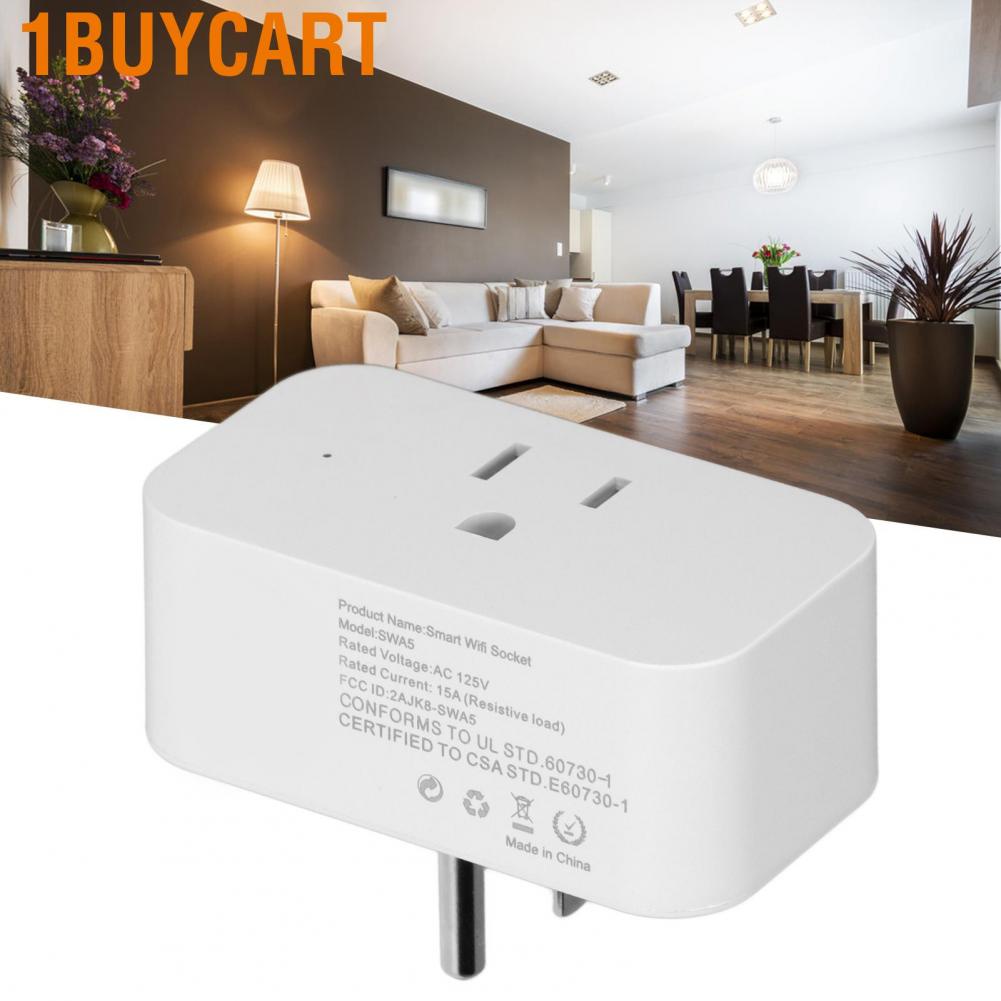 1buycart SWA5 Smart Socket Support WiFi Connection Mini Outlet Switches for Home Appliances Office