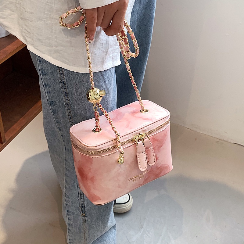 Túi Đeo JASMIN NOIR Chéo Da PU Phối Dây Xích Thời Trang Nữ Sành Điệu