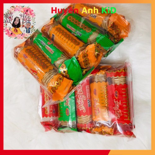 Bánh quy đồng tiền 1 bịch 10 gói bánh kẹo đồ ăn vặt tuổi thơ giá rẻ