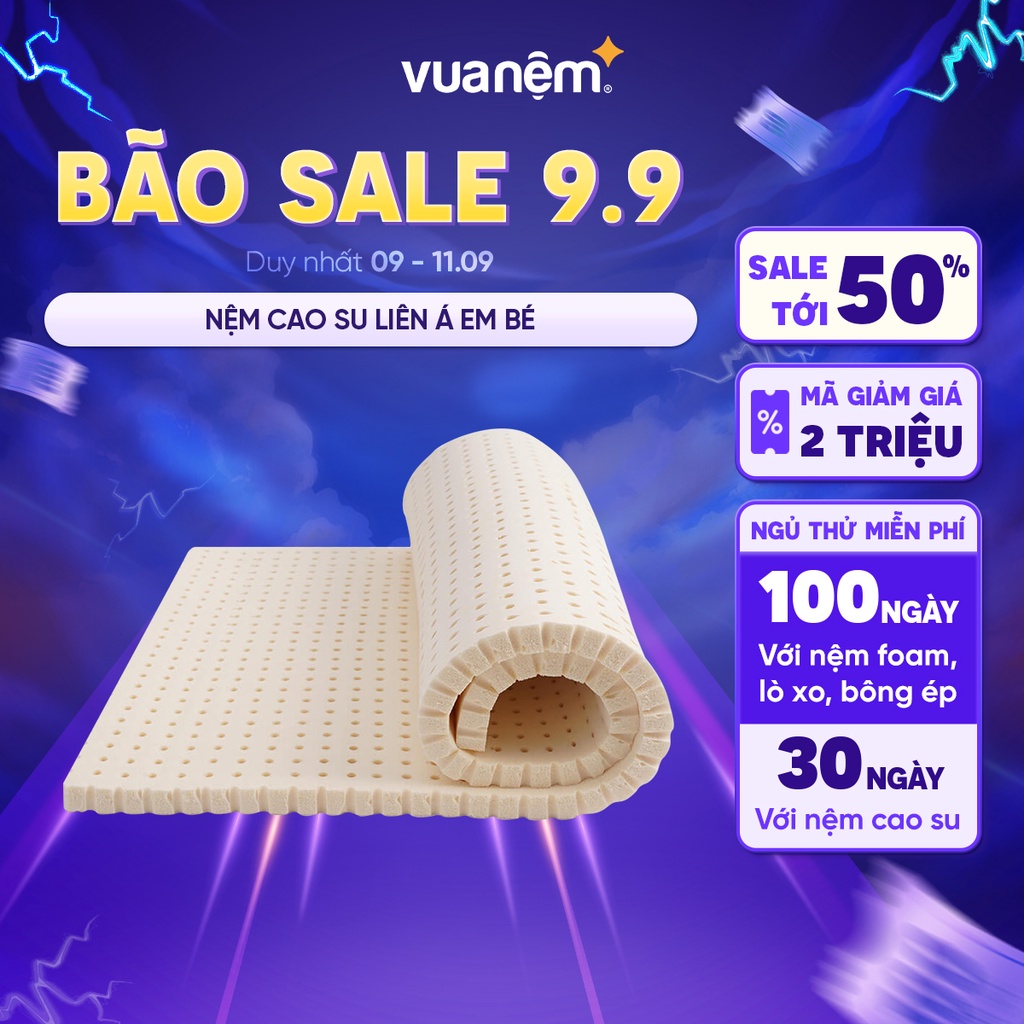 Nệm cao su Liên Á em bé được bảo hành bởi VUA NỆM