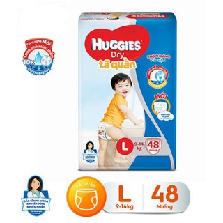 Tã quần huggies dry gói đại l48 - bao bì mới