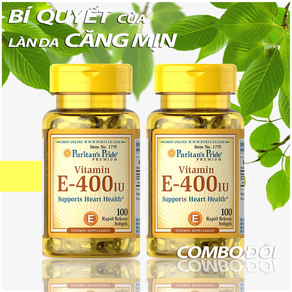 Viên Uống bổ sung Vitamin E-400 IU Puritan’s Pride (50 viên) của Mỹ