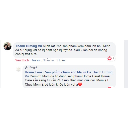 Kem hăm từ thiên nhiên đánh bay hăm ngứa cho bé Home Care - hộp 5g