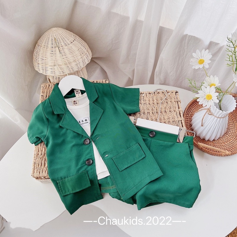 Set vest đũi phong cách Hàn cho bé gái
