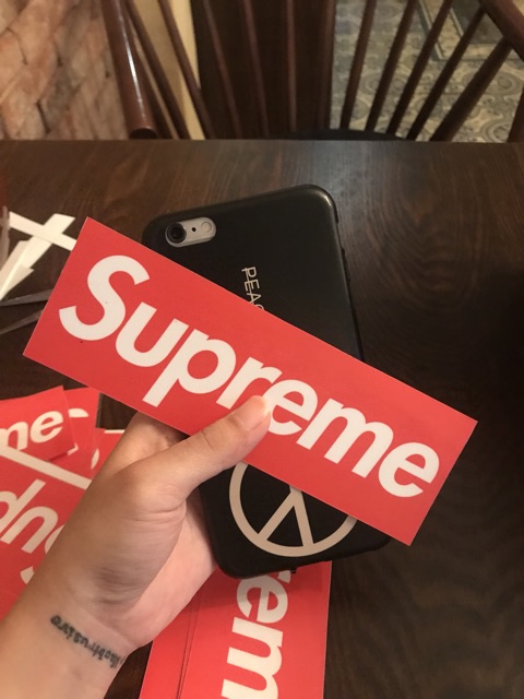 Sticker Decal Supreme Nhiều Size Cao Cấp - Size không lồ - Bền màu - Chống xước - Chống nước