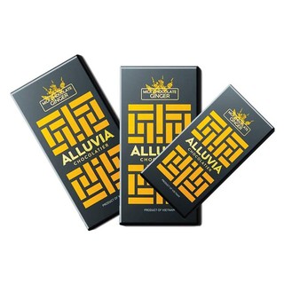 Socola Đen Alluvia 70% nhân Gừng ăn Giảm cân, Keto, DAS Thanh 100 gram-Dark Chocolate Ginger 70% Cacao