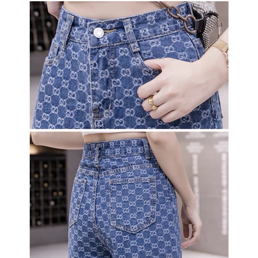 Quần Jeans Nữ G.C Eo Cao Phong Cách Hip Hop Sành Điệu Năng Động Cho Nữ - LOVE WEAR SHOP tự chụp