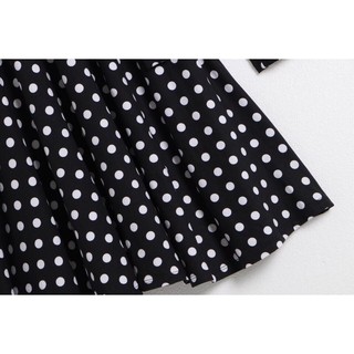 ĐẦM CHẤM BI TAY DÀI FOREVER 21