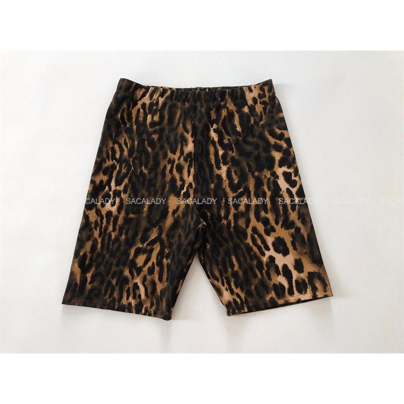 Quần Biker F21 Vằn Beo Nâu - 3311