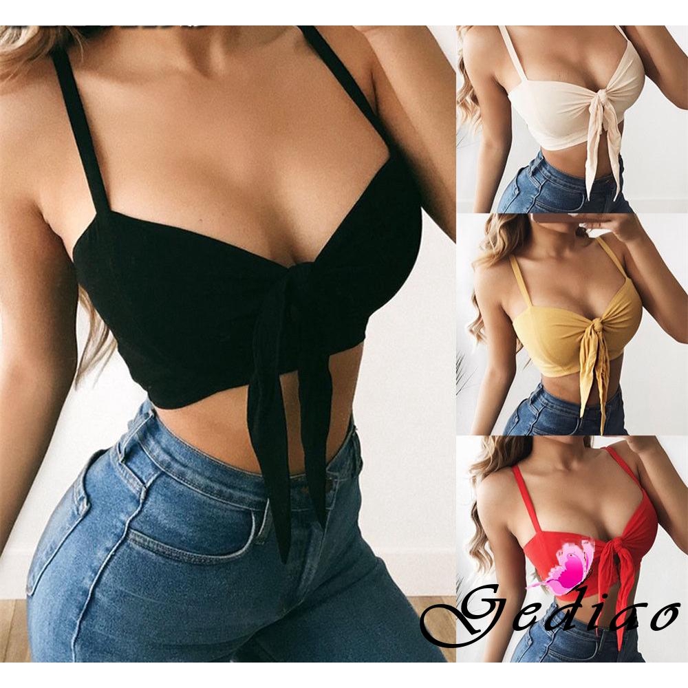 Ged♥Women´s Crop Top Sleeveless Summer Casual Tank Tops Vest Blouse T Shirt